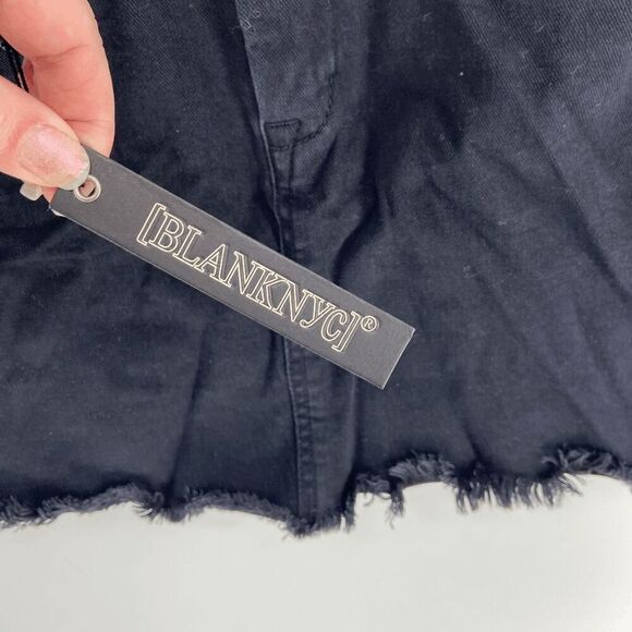 Blank NYC Mystique Womens Black Denim New Lace Up side Mini skirt 29 - Picture 5 of 7